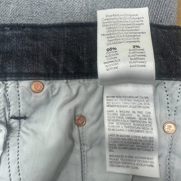 Mother Vagabound Mini Fray Jean Denim Mini Skirt Size 26 In Pedal To The Metal - Picture 14 of 16